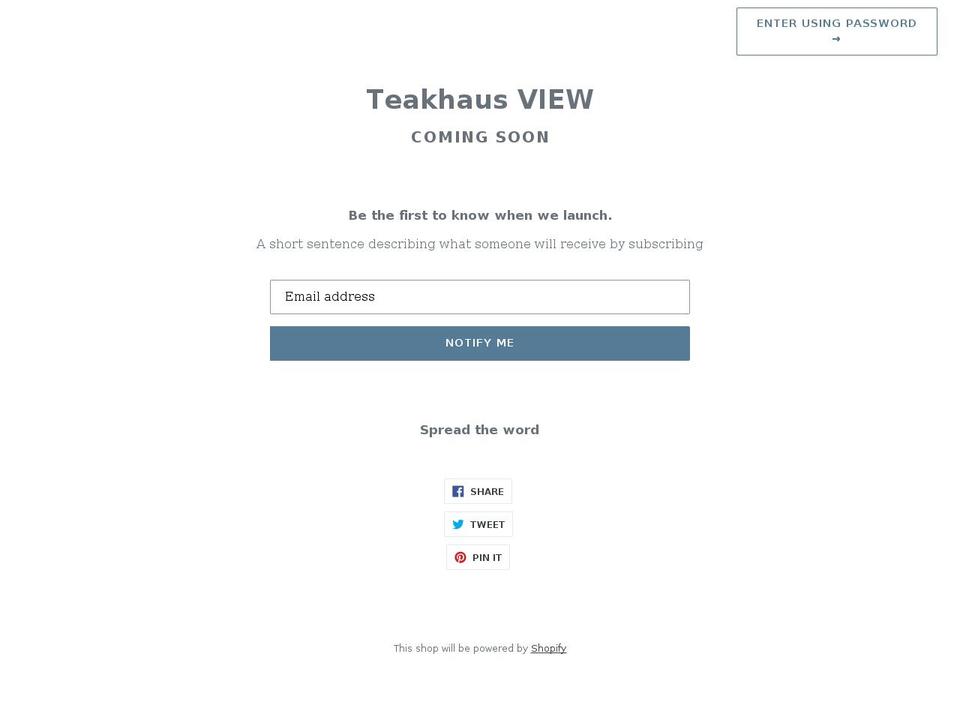 viewyourdeal-teakhaus.com shopify website screenshot