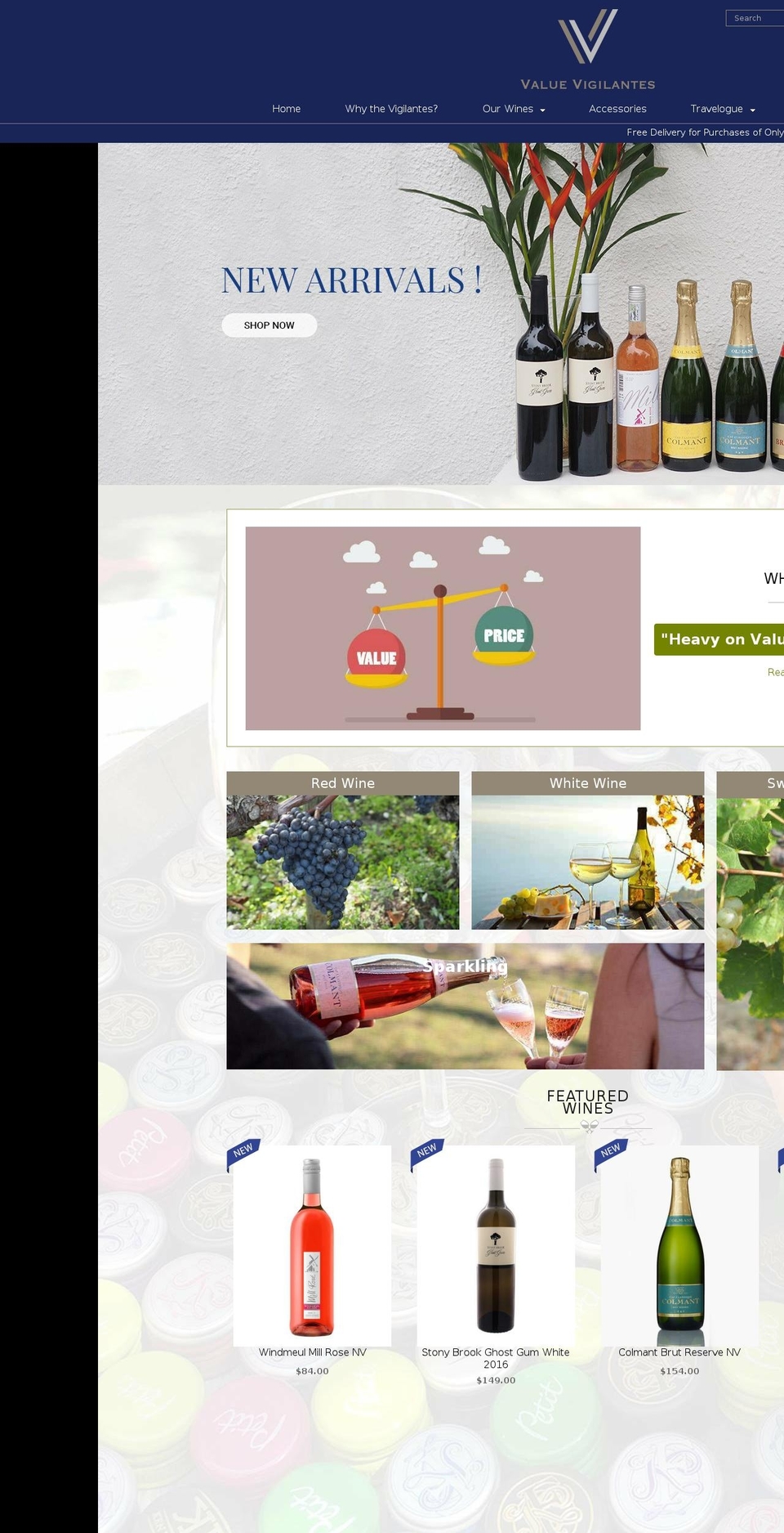 vigilantforvalue.com shopify website screenshot