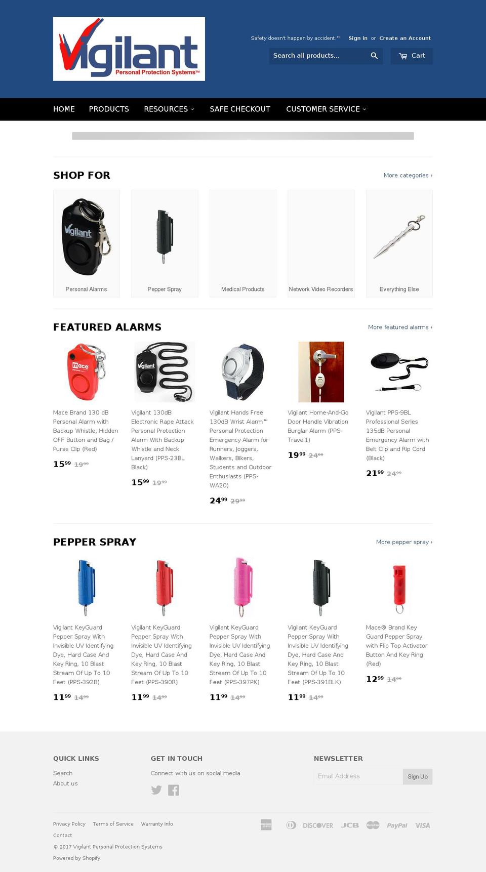 vigilantpps.com shopify website screenshot