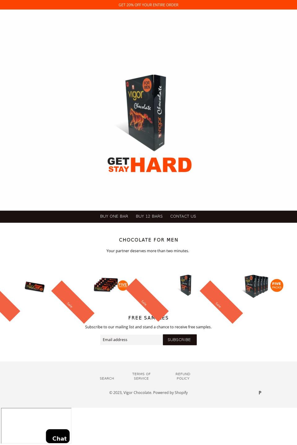 vigorchocolate.shop shopify website screenshot