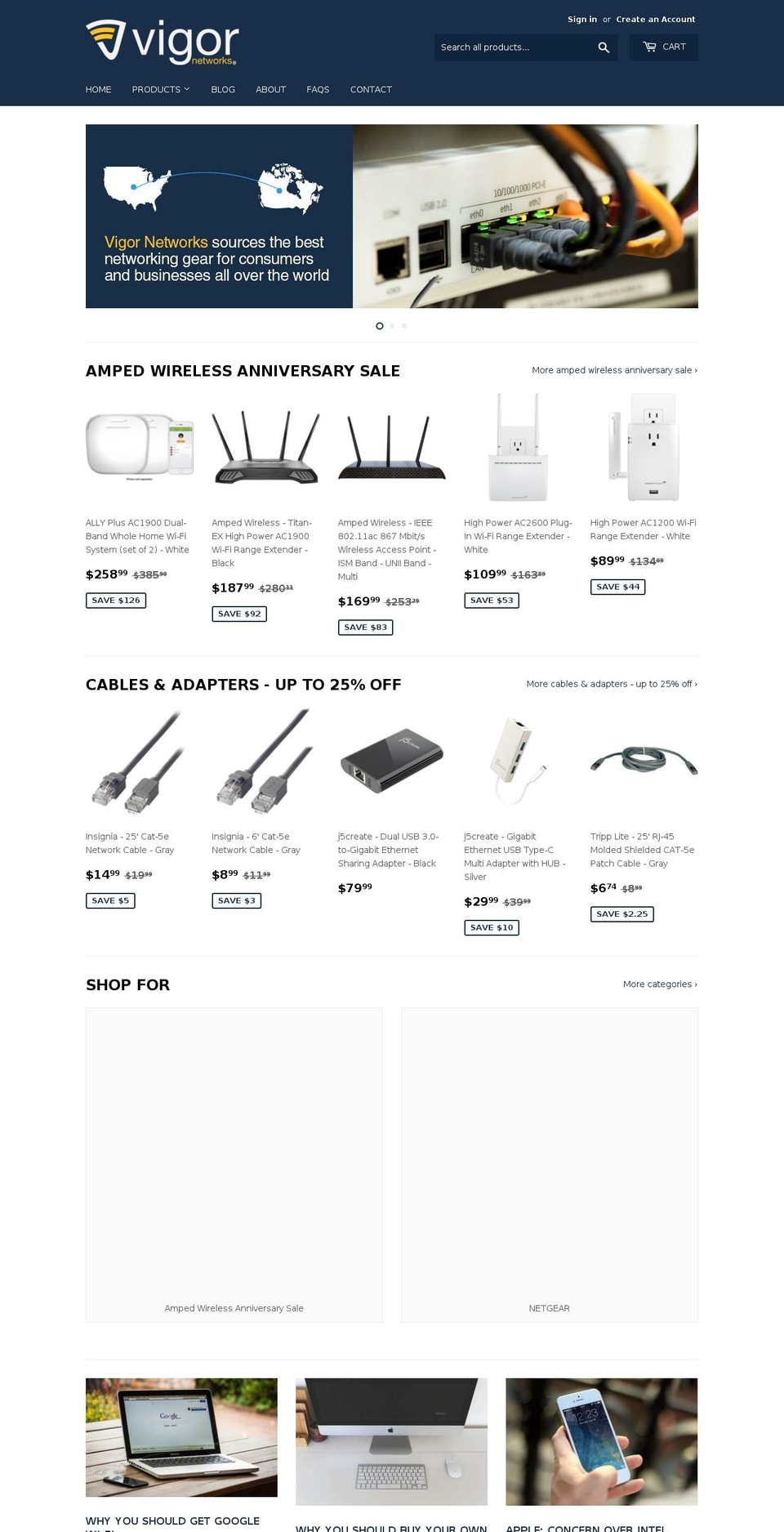 vigornetworks.com shopify website screenshot