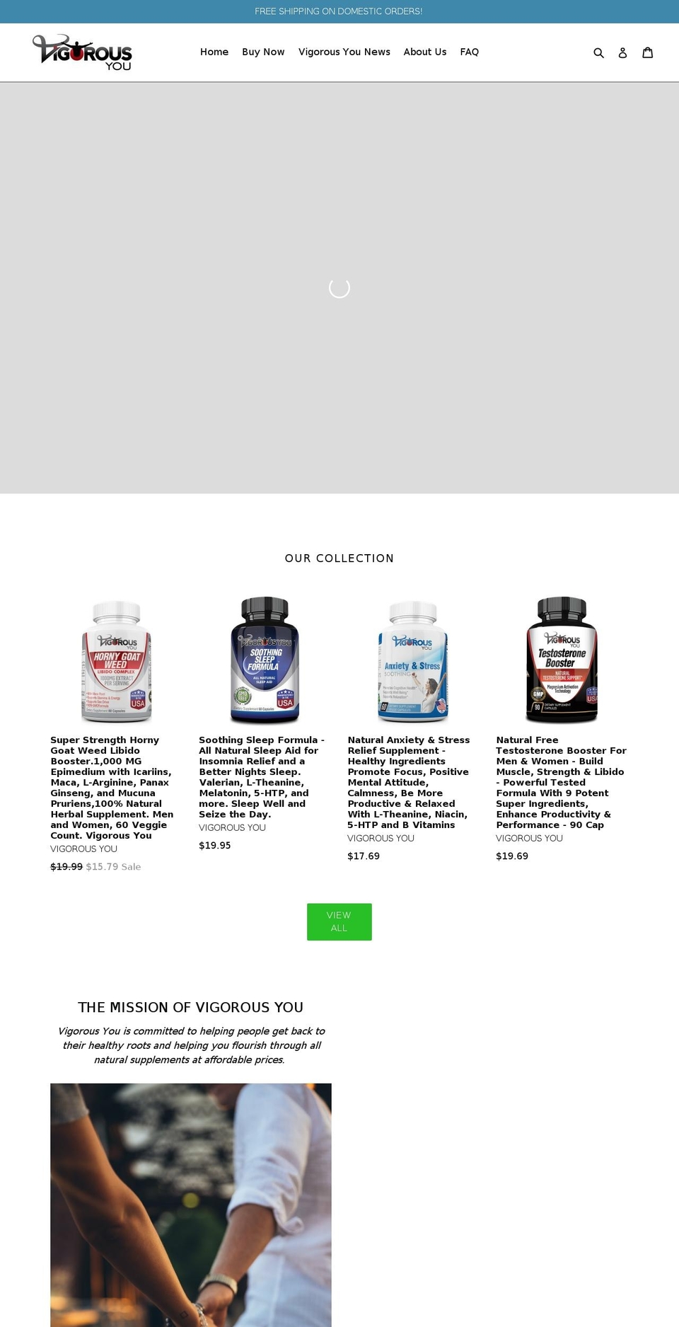 vigorousyou.net shopify website screenshot