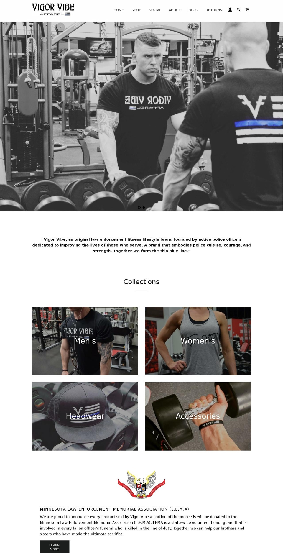 vigorvibeapparel.com shopify website screenshot