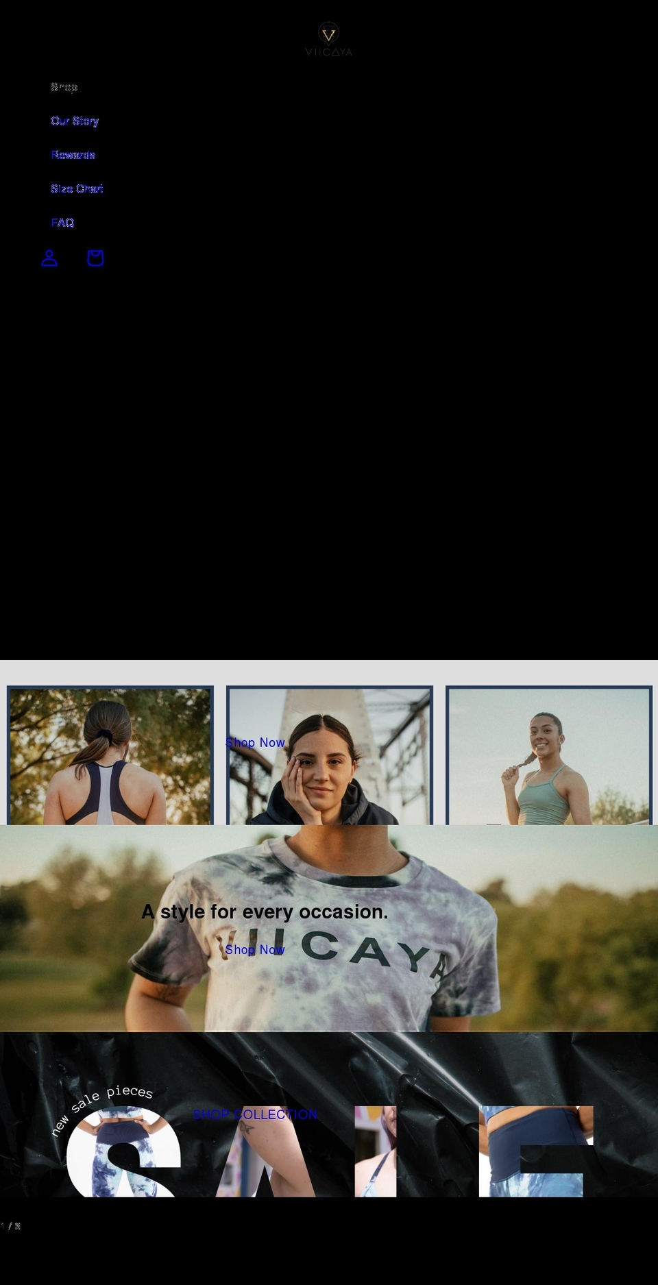 viicaya.com shopify website screenshot