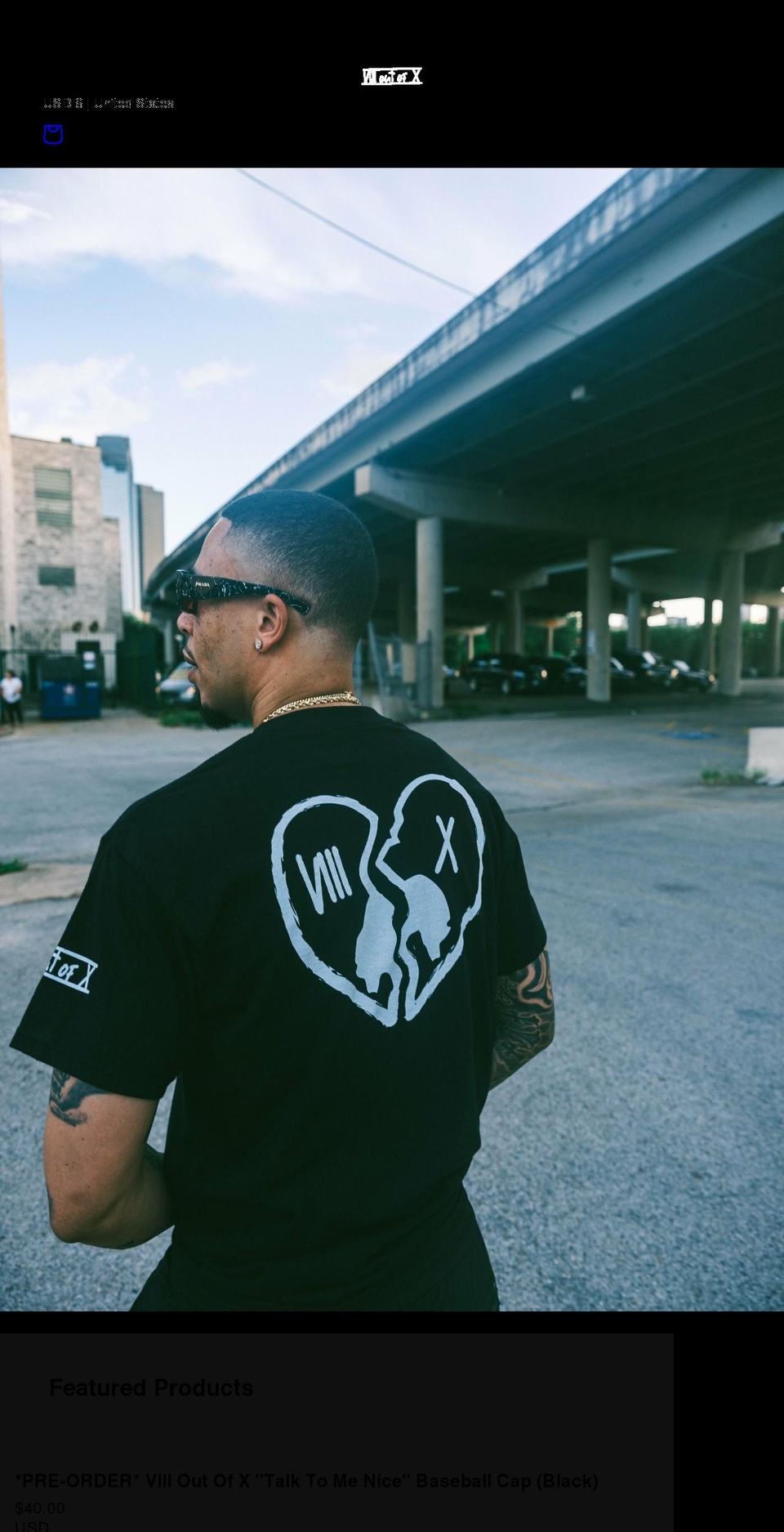 viiioutofx.com shopify website screenshot