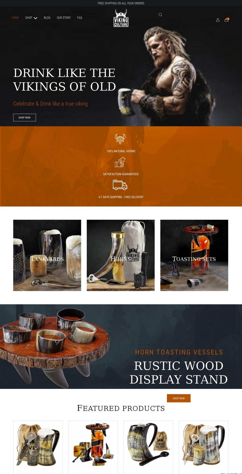 viking-culture.com shopify website screenshot