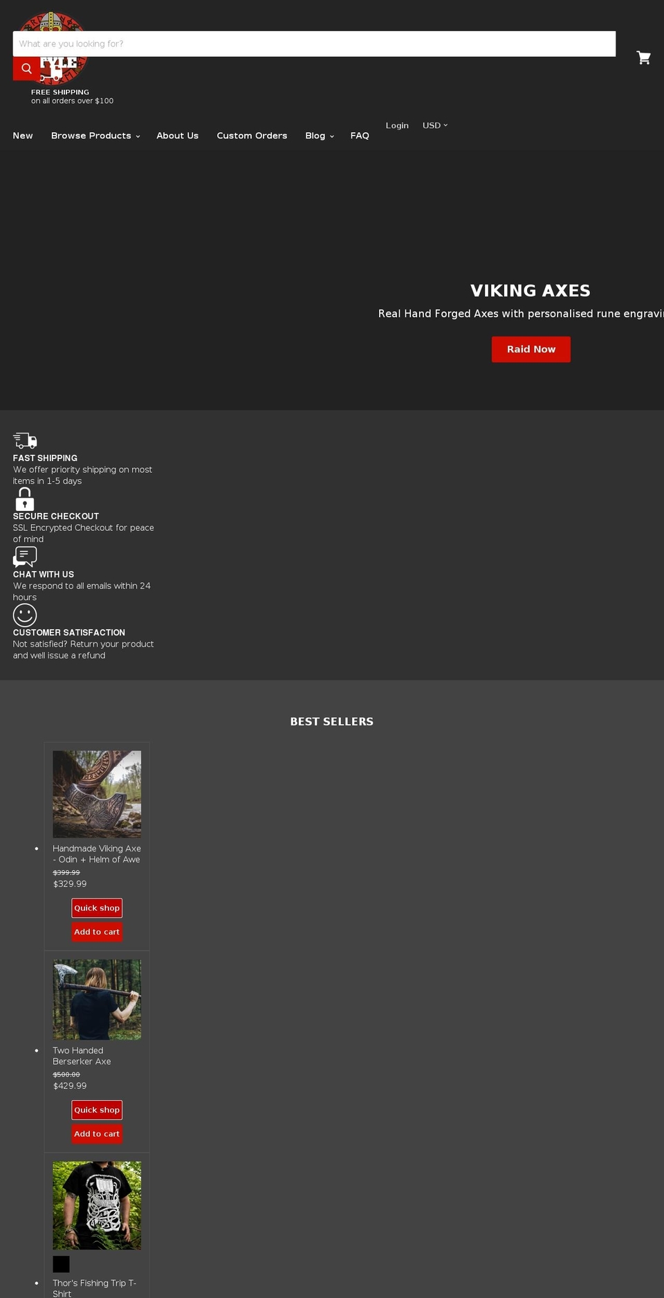 viking-styles.com — Shopify storefront screenshot