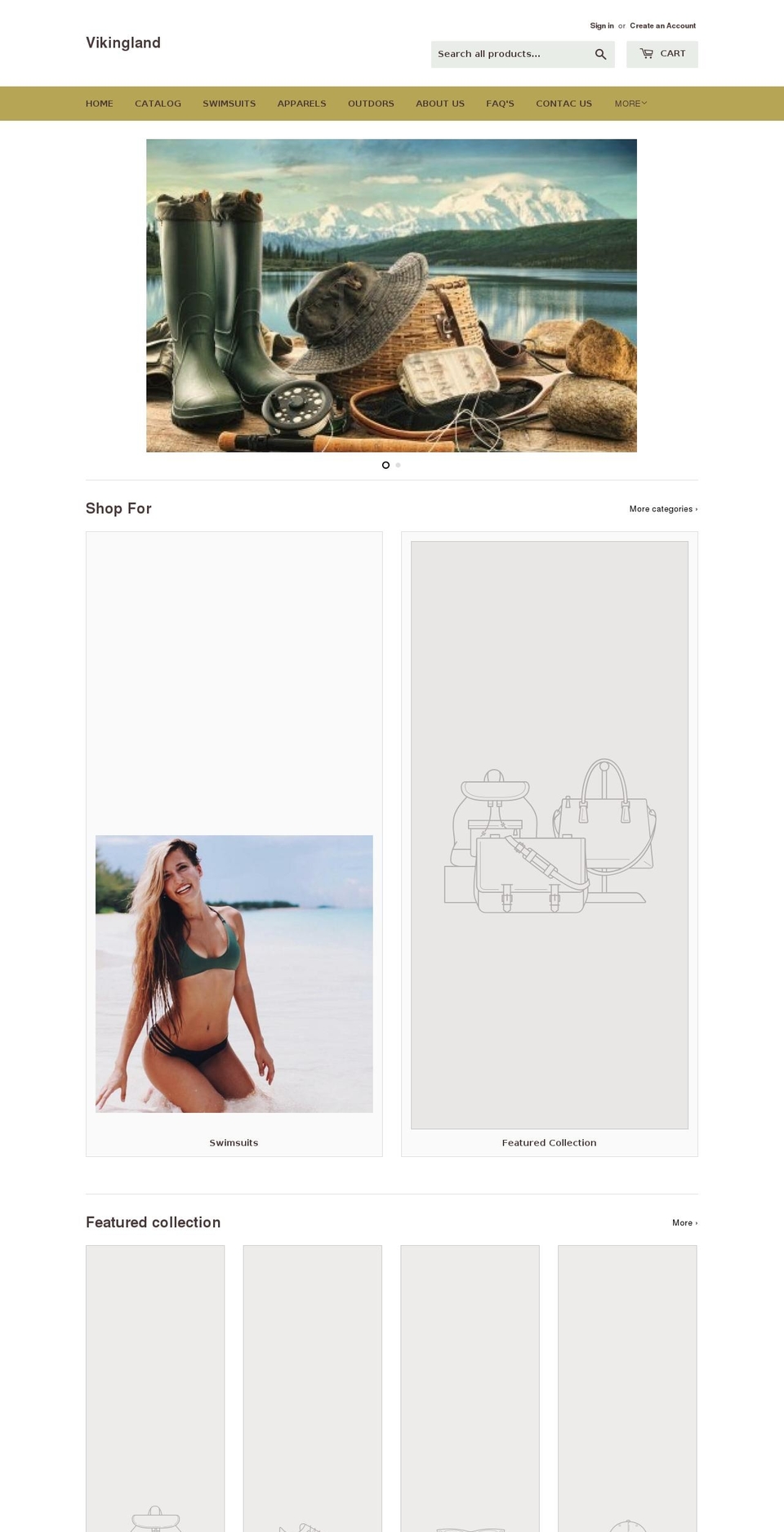vikingland.net shopify website screenshot