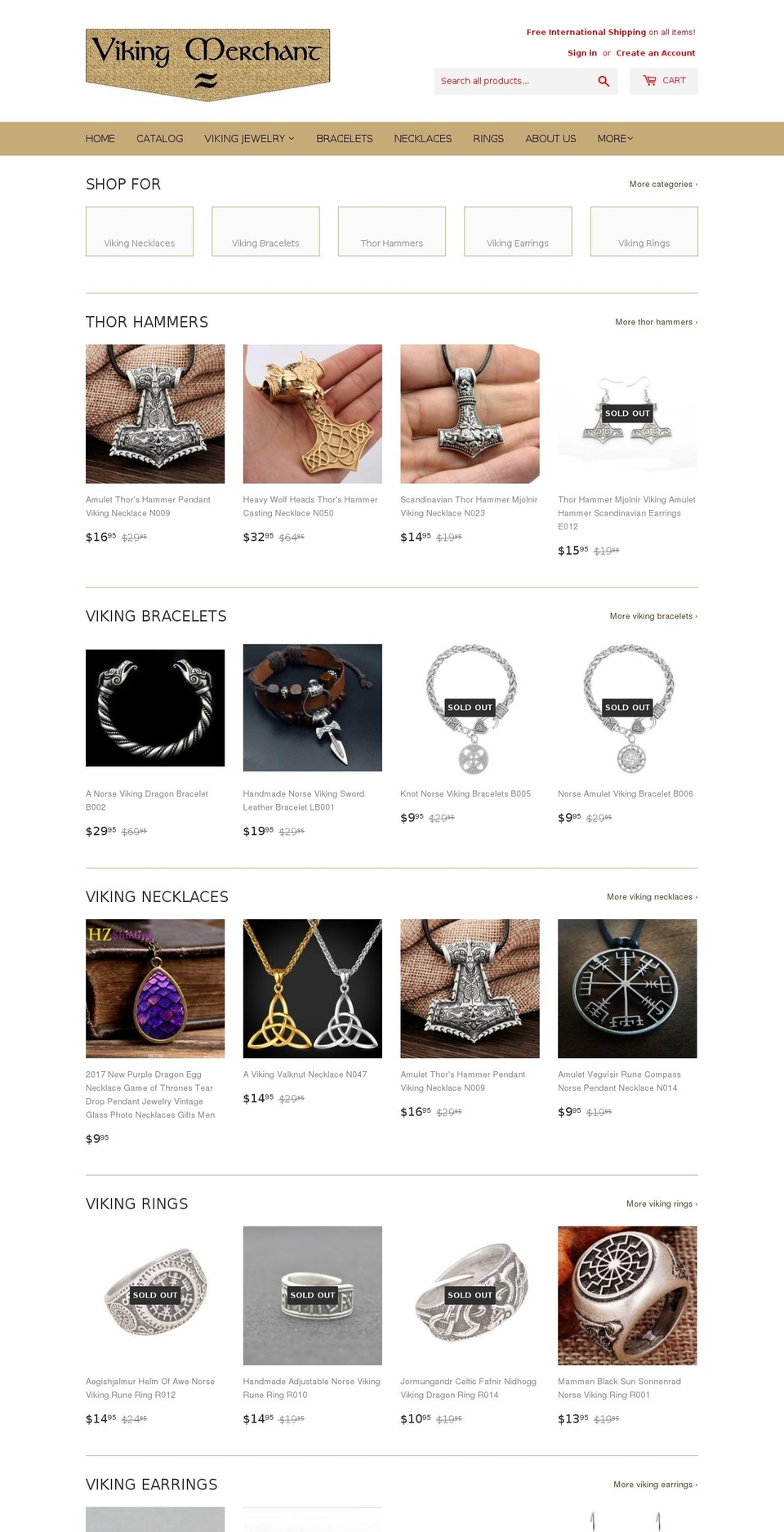 vikingmerchant.com shopify website screenshot