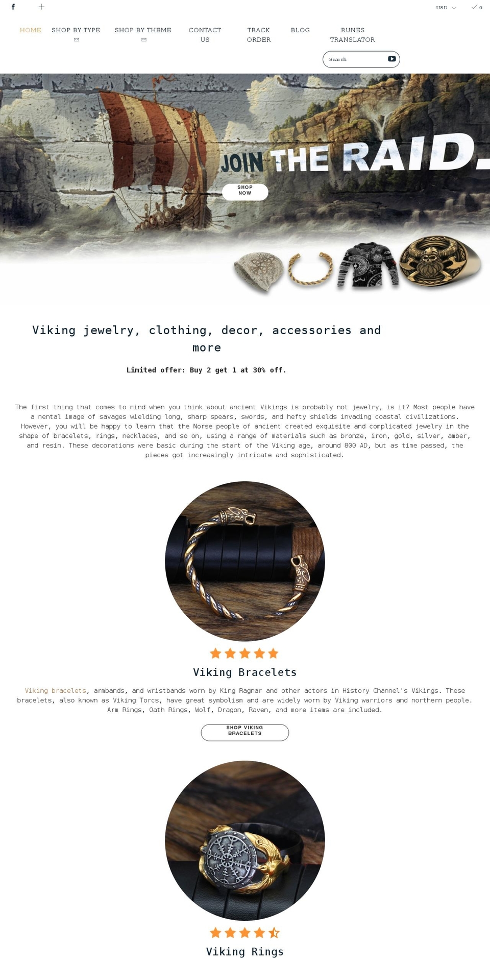 vikingsroar.com shopify website screenshot