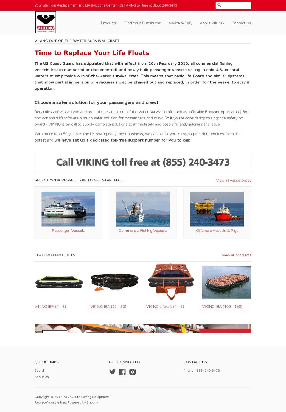 vikingsurvivalcraft.com shopify website screenshot