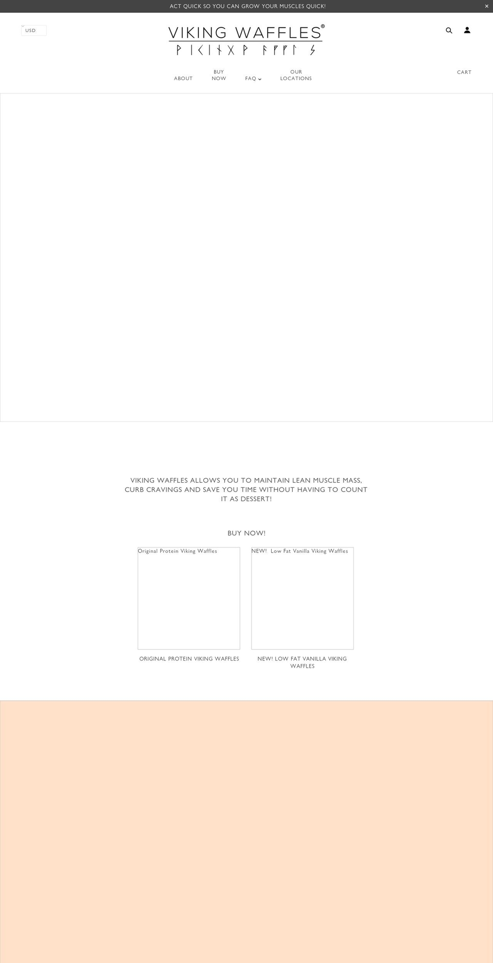 vikingwaffles.com shopify website screenshot