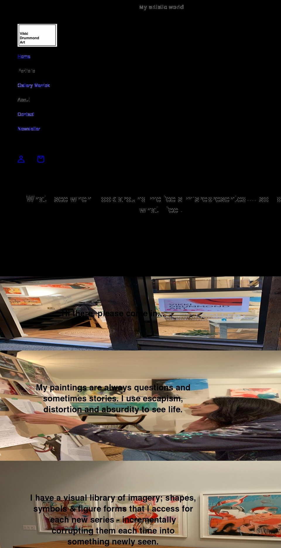 vikkidrummondart.com shopify website screenshot