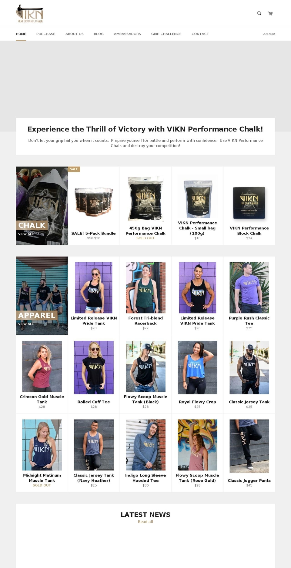 vikngymchalk.com shopify website screenshot