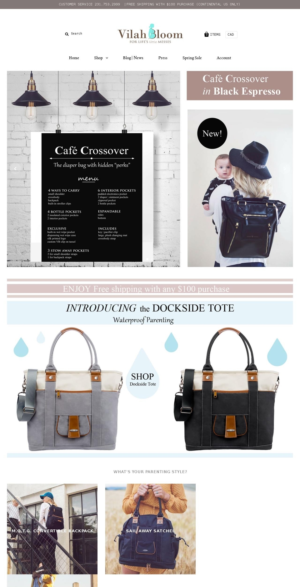 vilahbloom.com shopify website screenshot