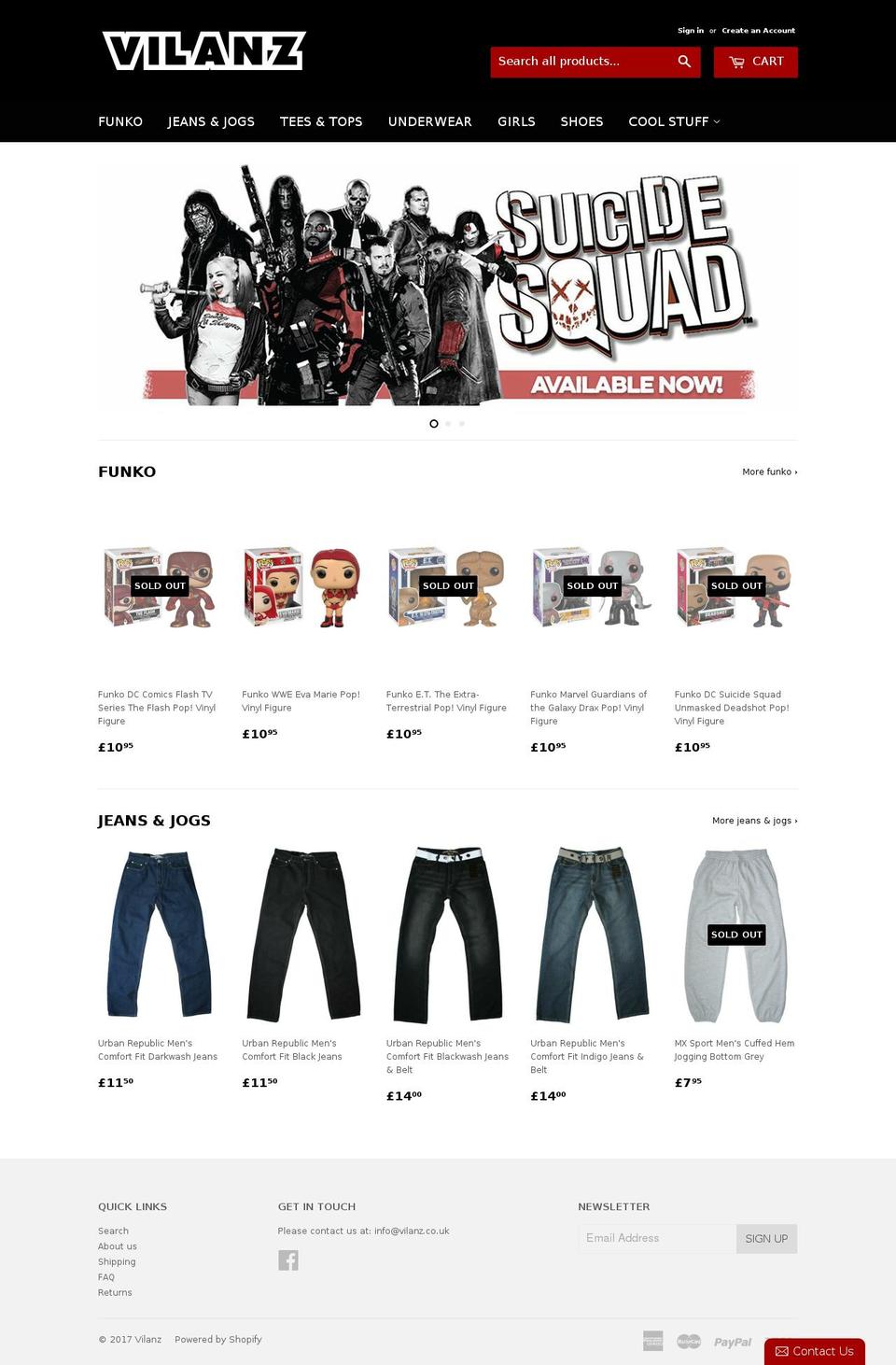 vilanz.com shopify website screenshot