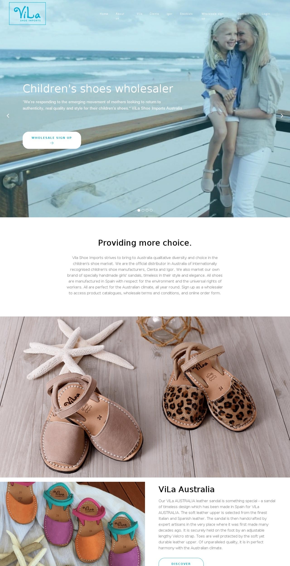 vilashoeimports.com.au shopify website screenshot