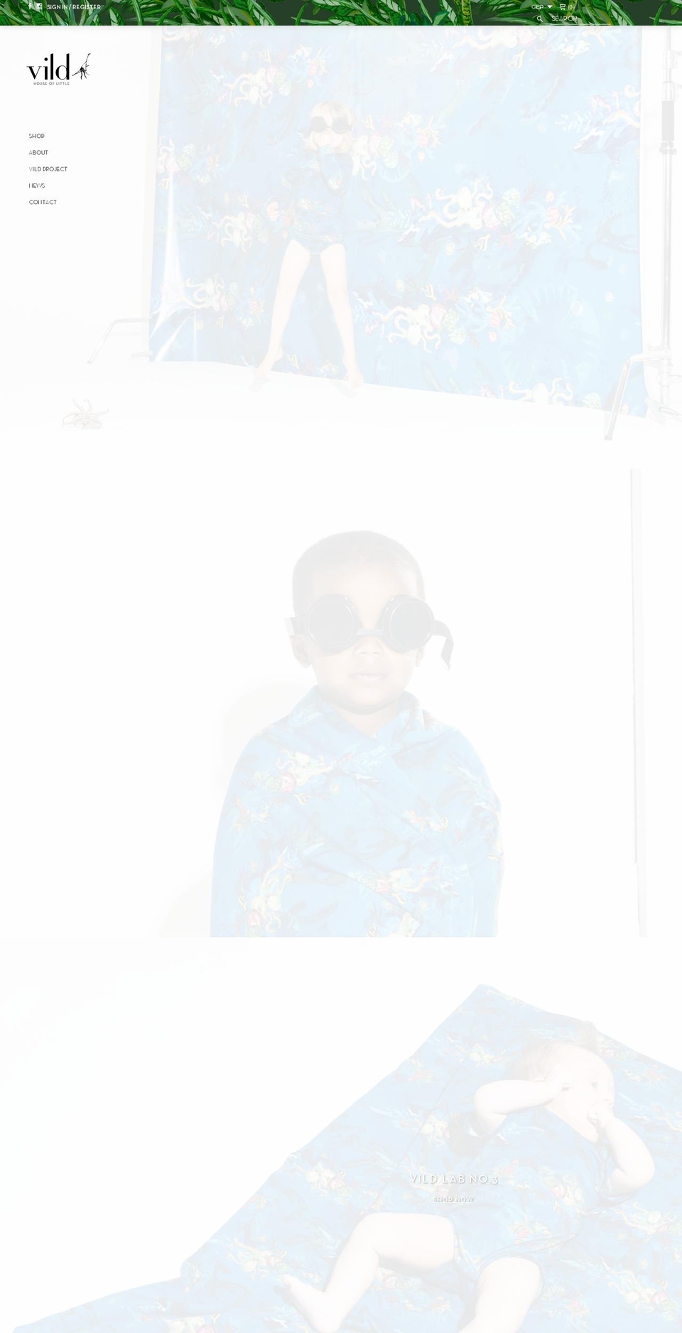 vildhouseoflittle.com shopify website screenshot