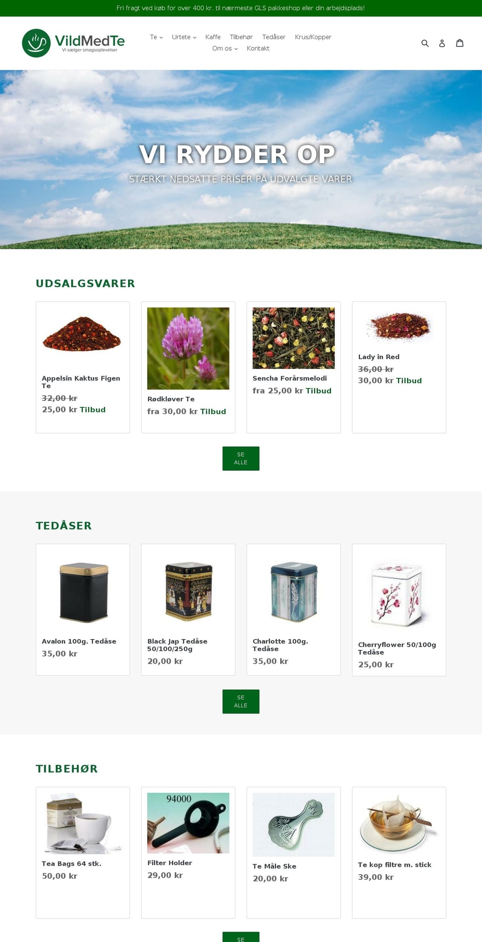 vildmedte.dk shopify website screenshot