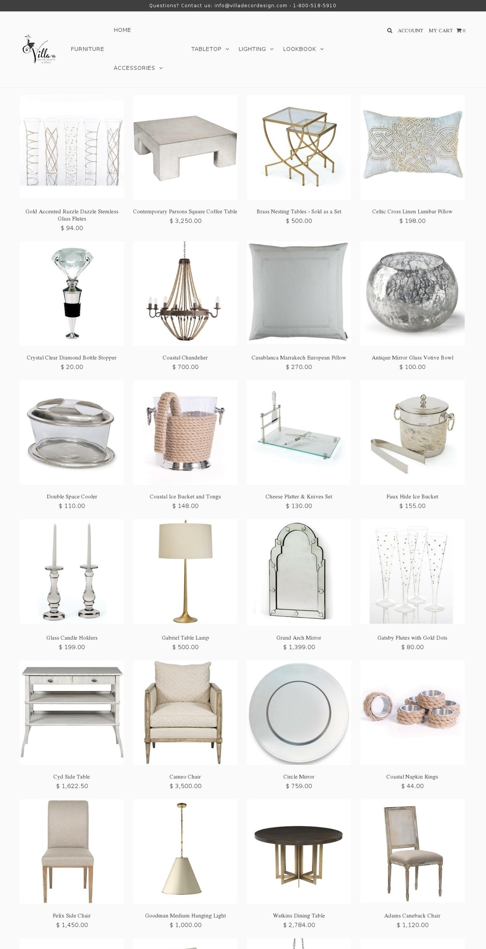 villadecordesignstyle.com shopify website screenshot