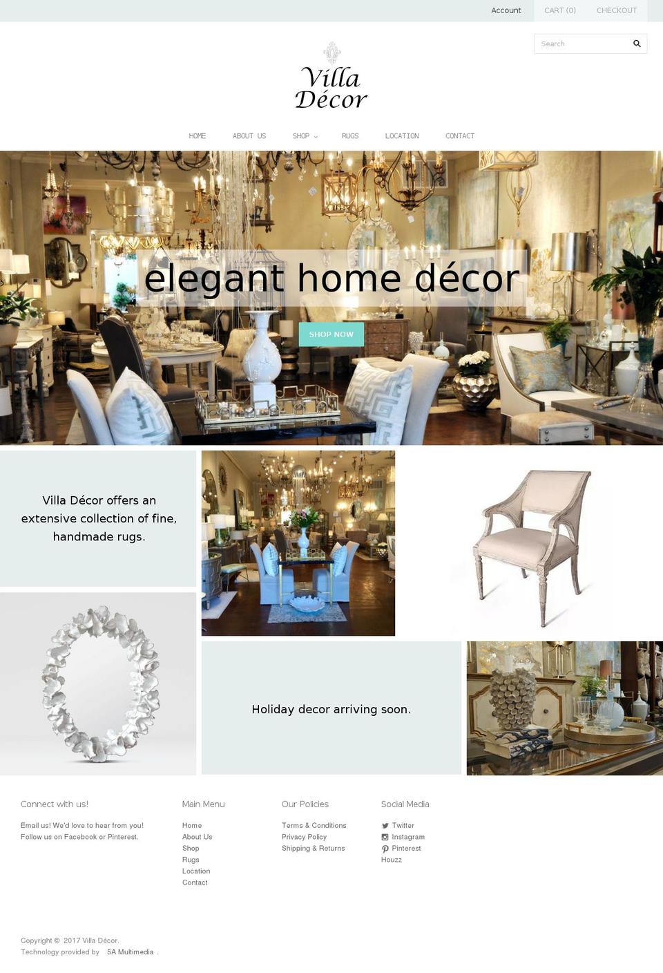 villadecorfairhope.com shopify website screenshot