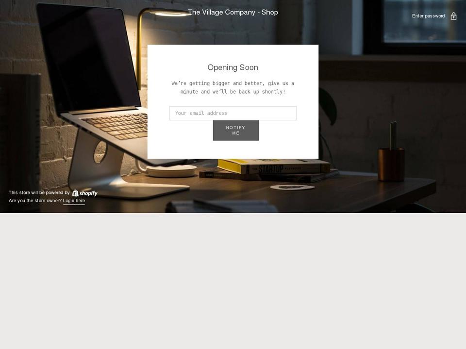 village-naturals-therapy.myshopify.com shopify website screenshot