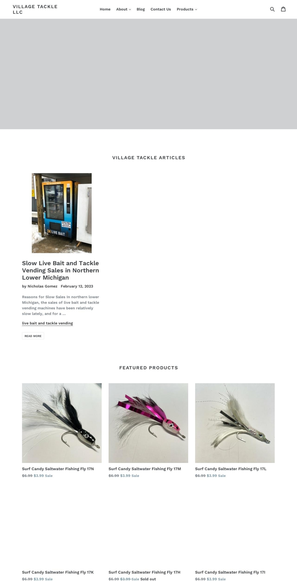 village-tackle.com — Shopify storefront screenshot