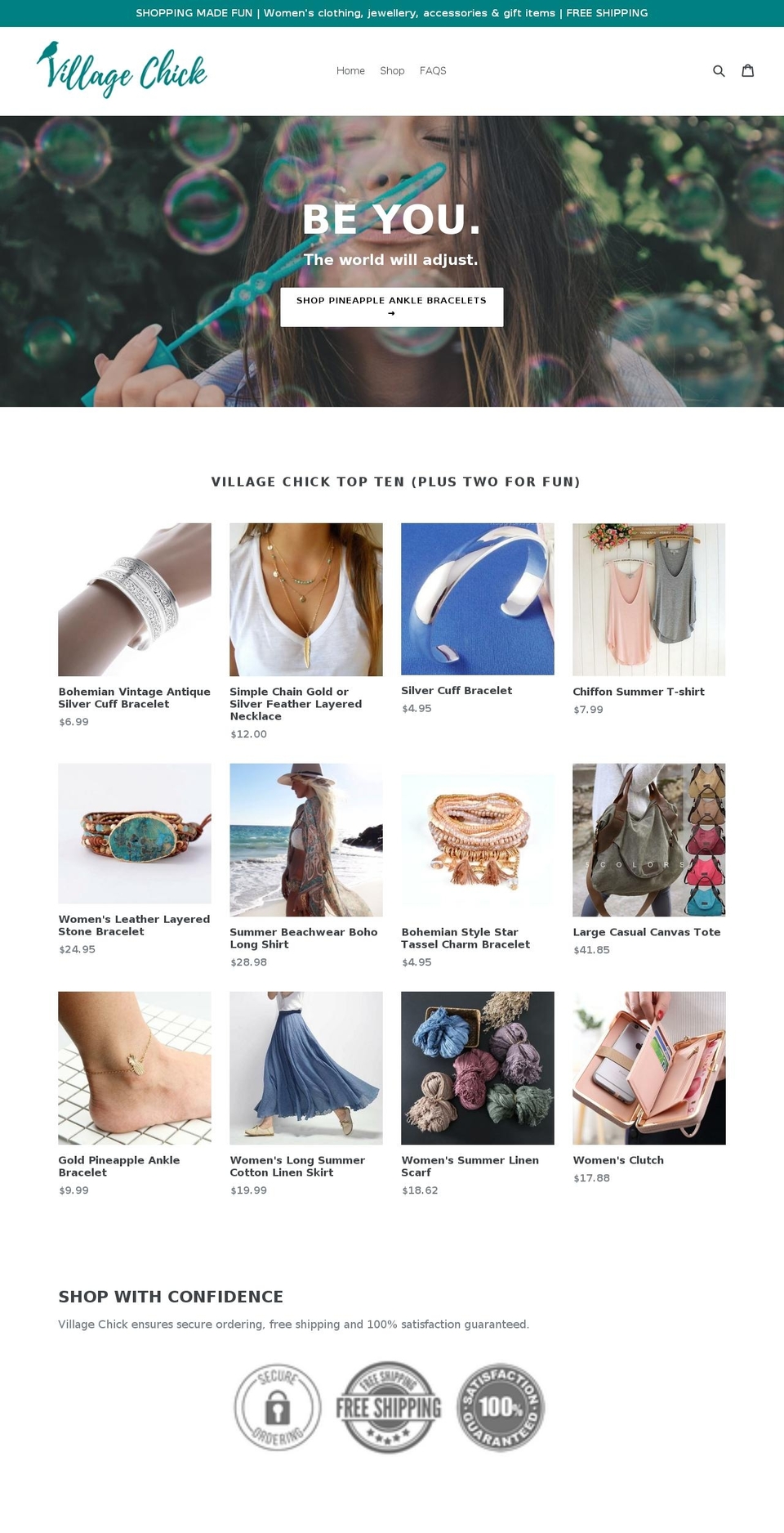 villagechick.com — Shopify storefront screenshot