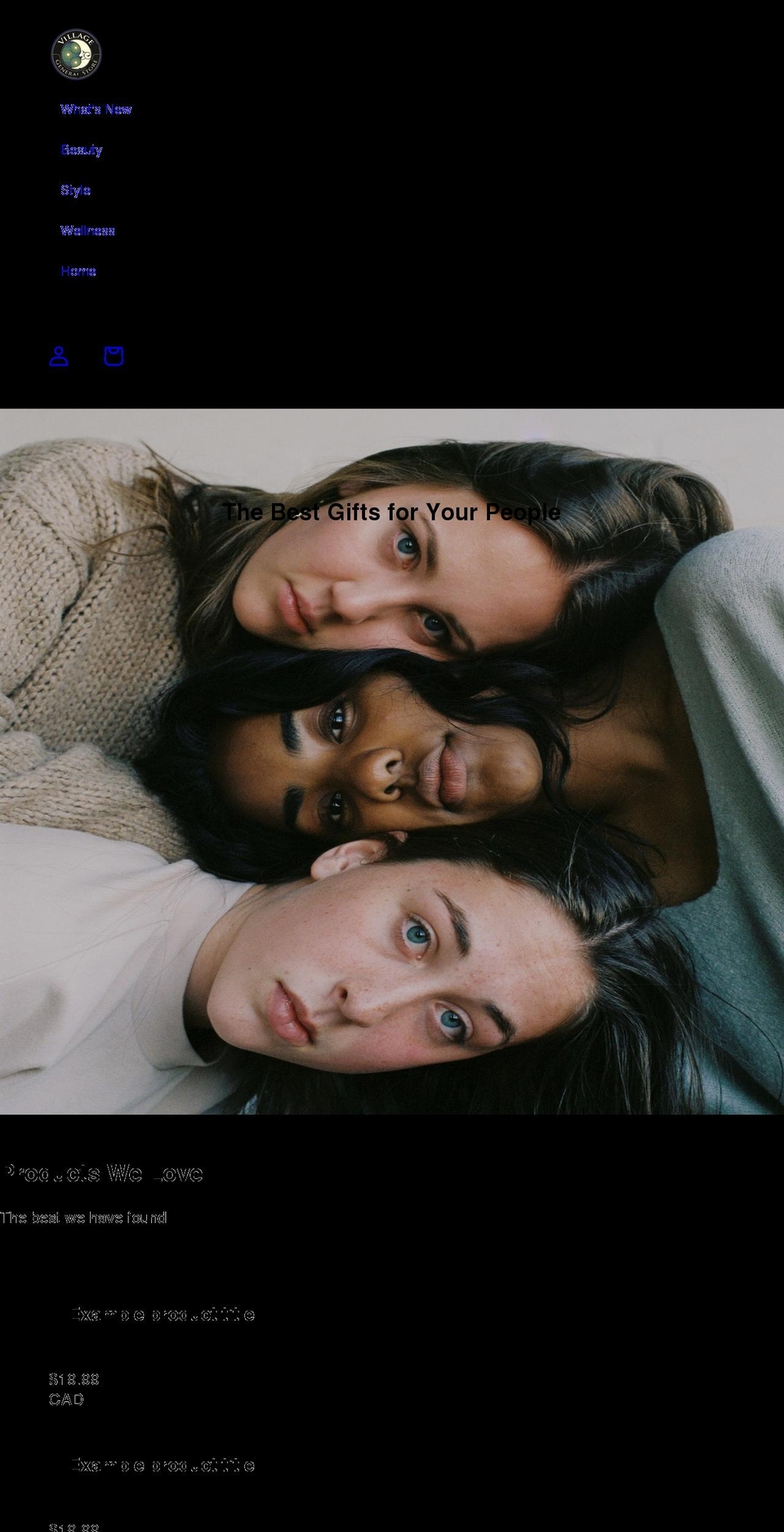 villagegeneralstore.com shopify website screenshot