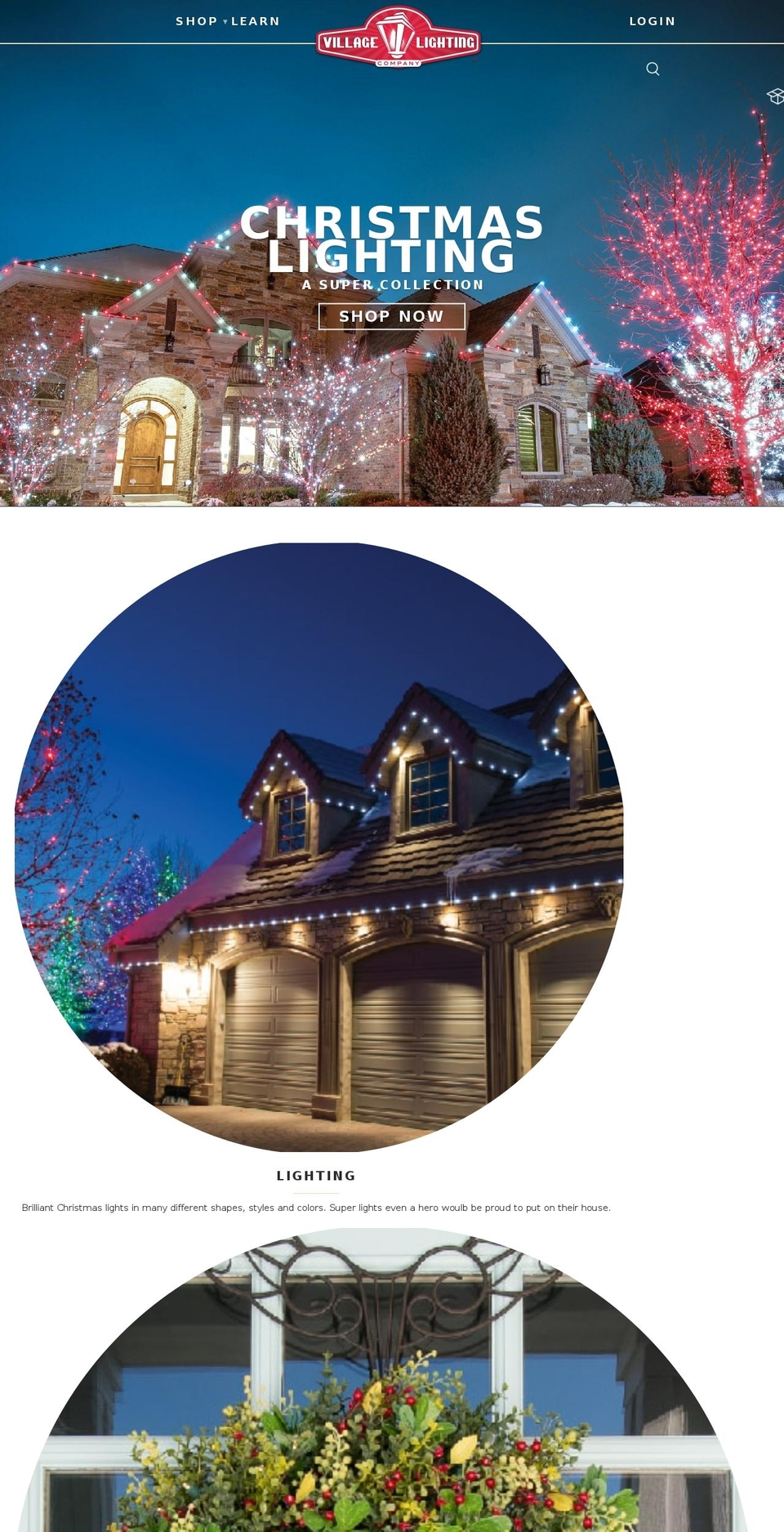 villagelighting.com shopify website screenshot