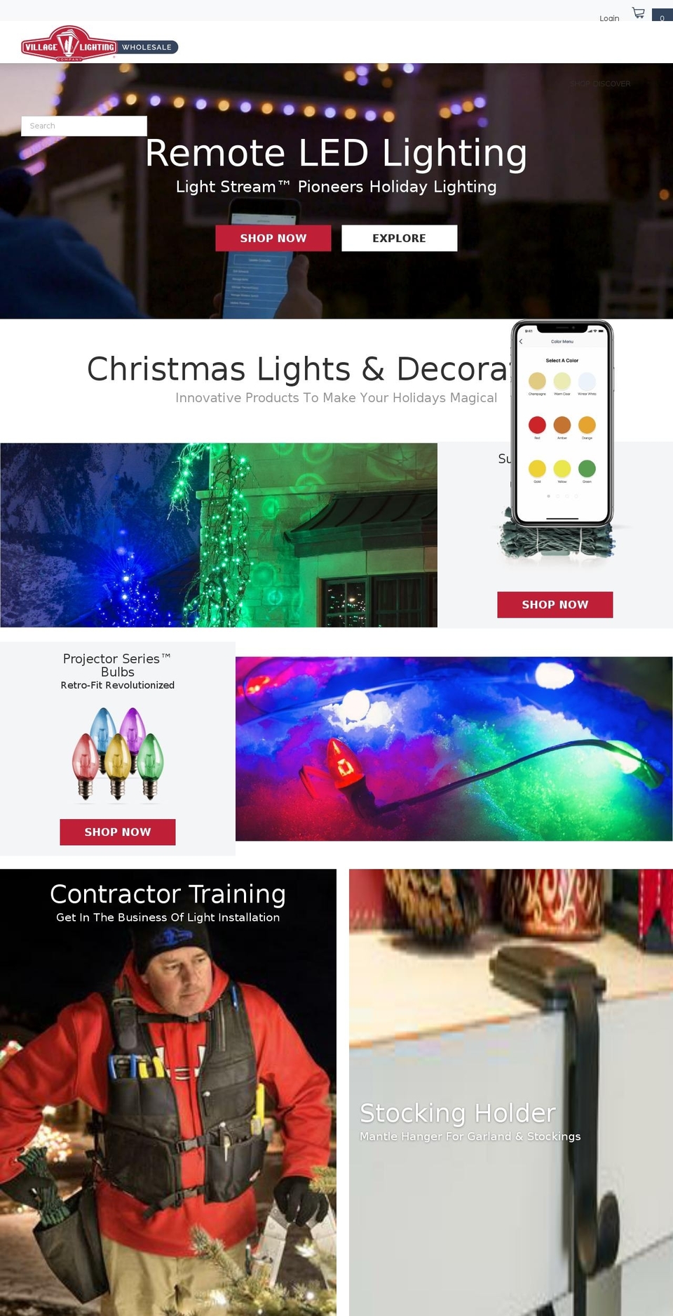 villagelightingwholesale.com shopify website screenshot