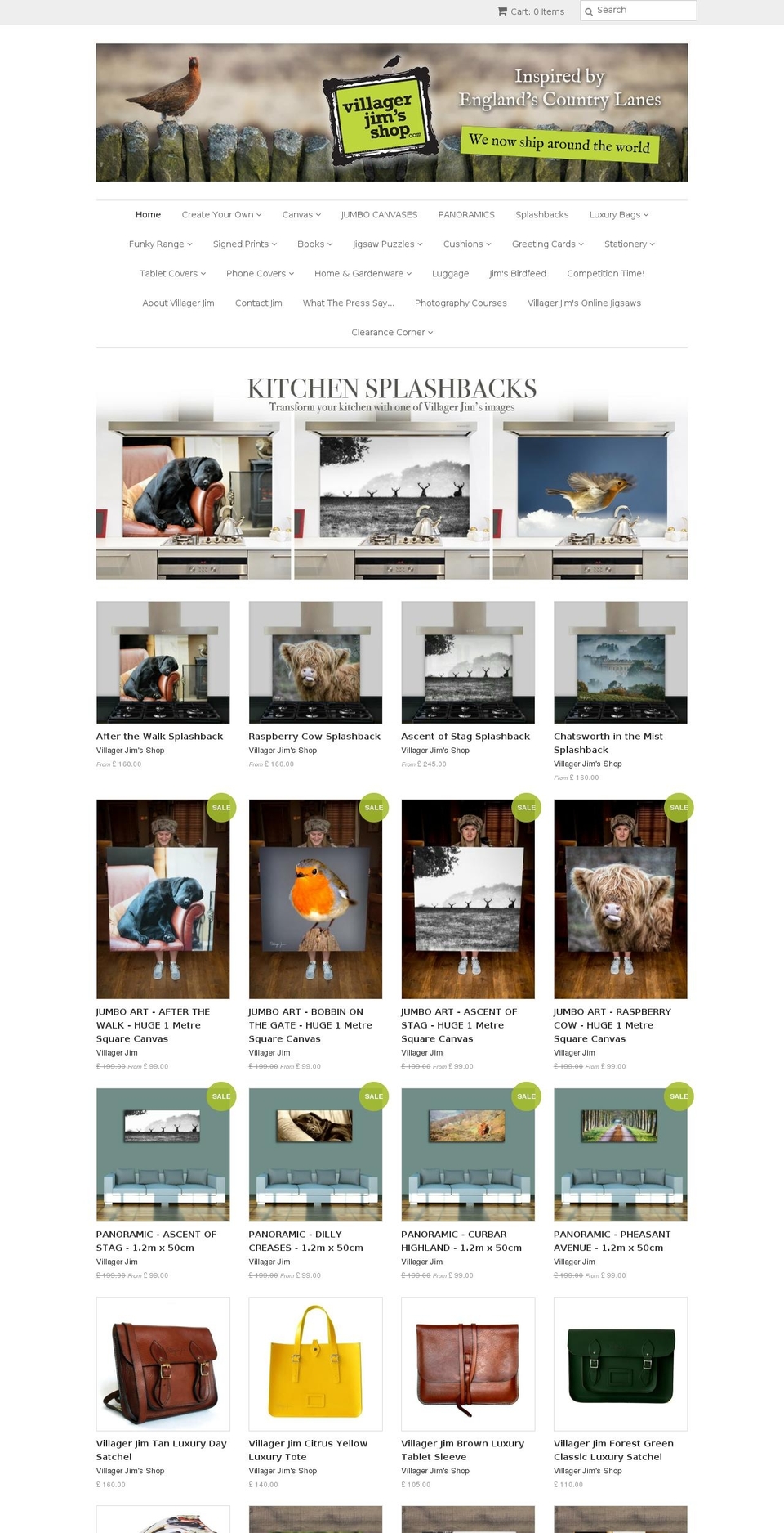 villagerjimsshop.com shopify website screenshot