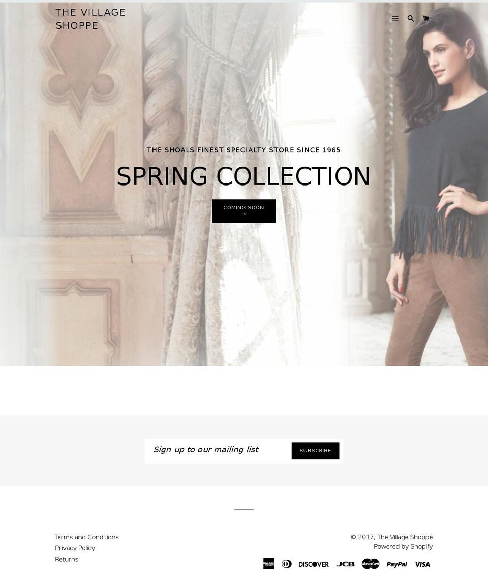 villageshoppeonline.com shopify website screenshot