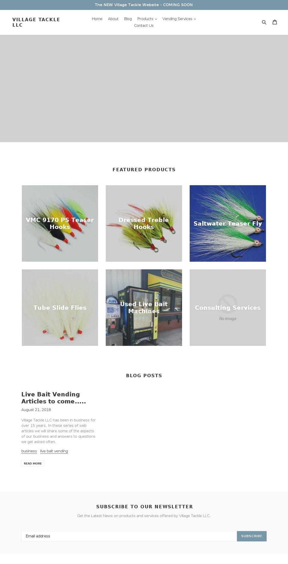 villagetacklebaits.com — Shopify storefront screenshot
