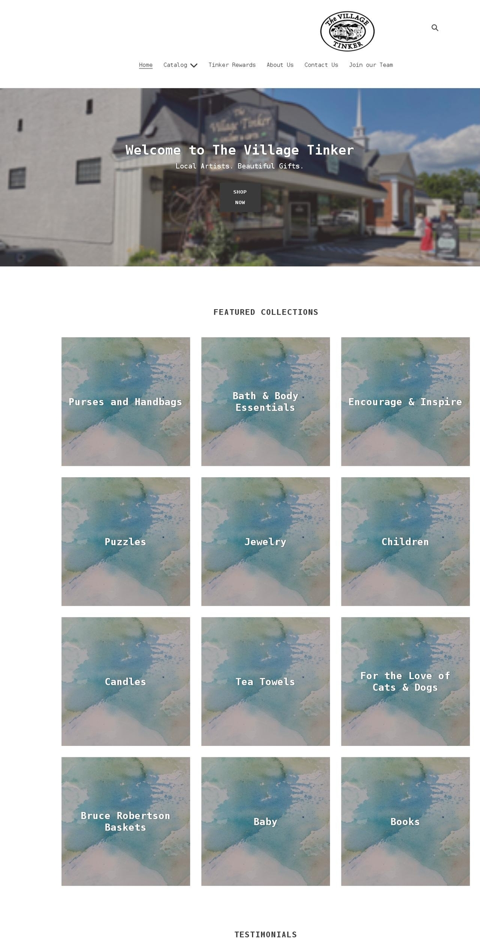 villagetinker.com shopify website screenshot