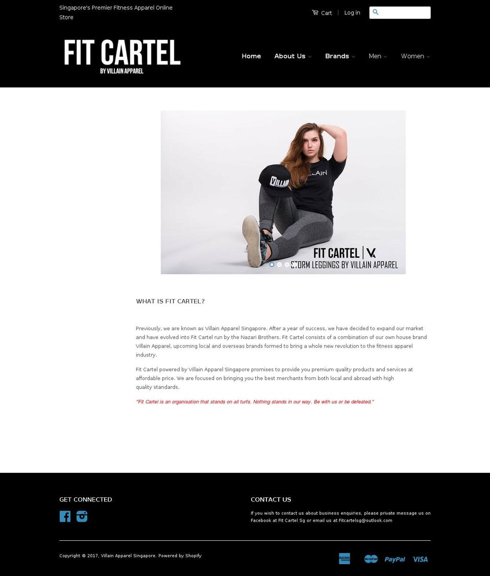 villainapparelsingapore.com shopify website screenshot