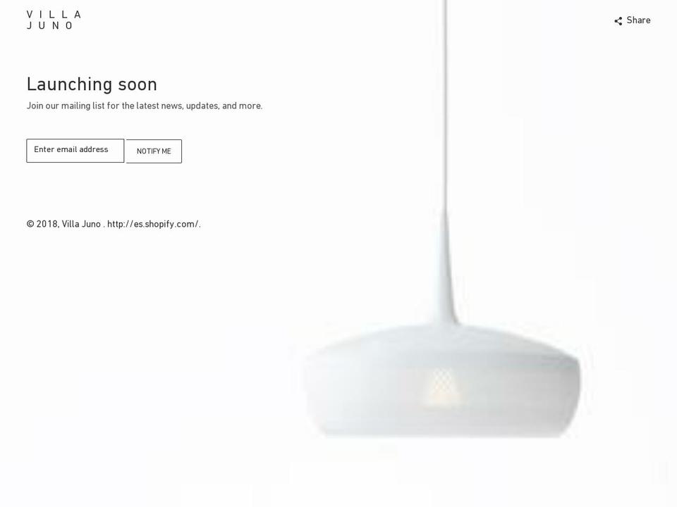 villajuno.com — Shopify storefront screenshot