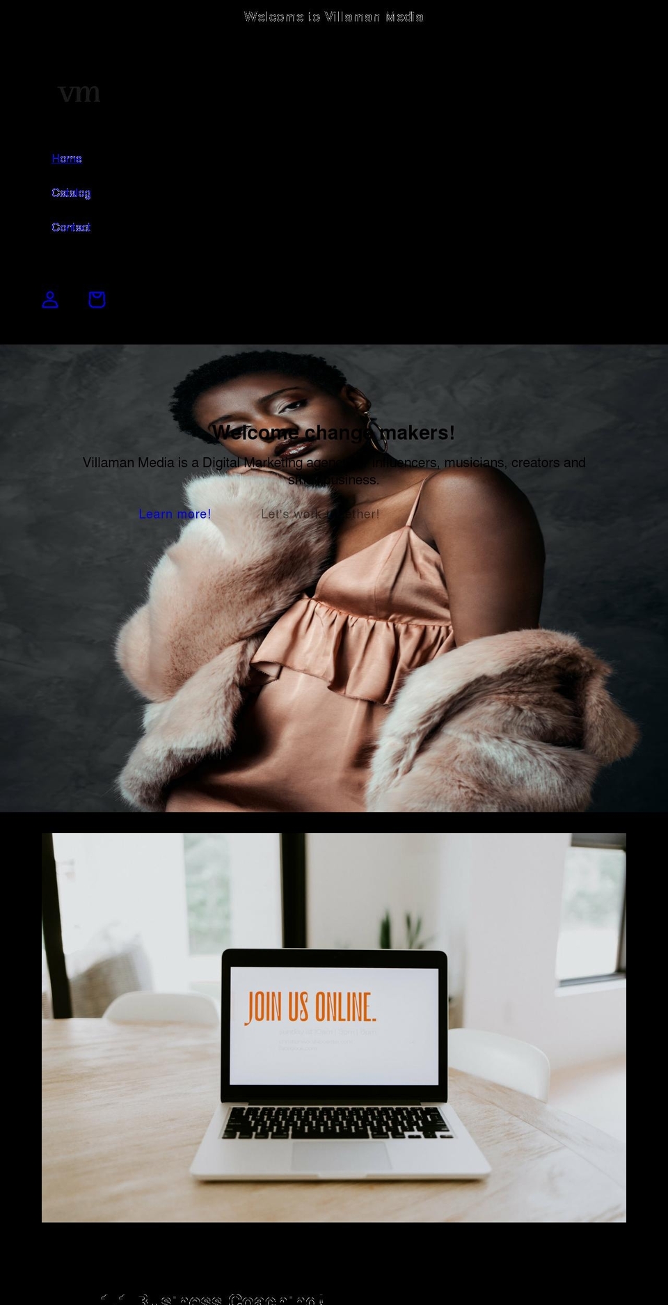 villamanmedia.com shopify website screenshot