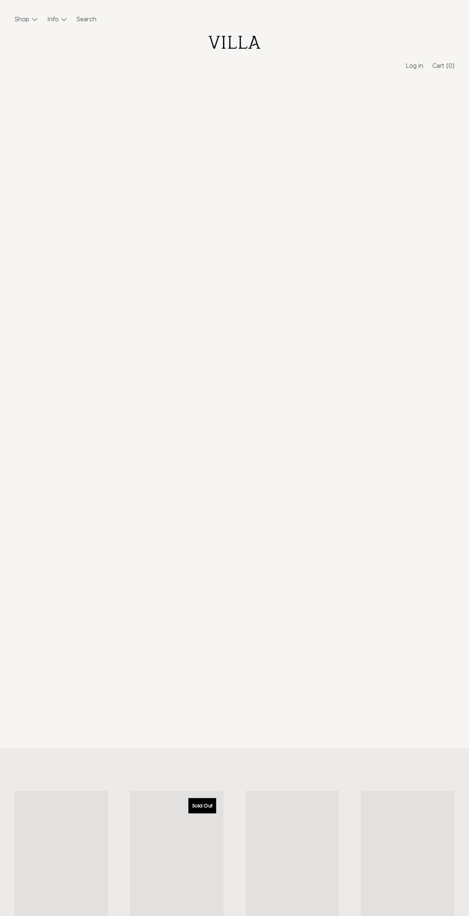 villaobject.com shopify website screenshot