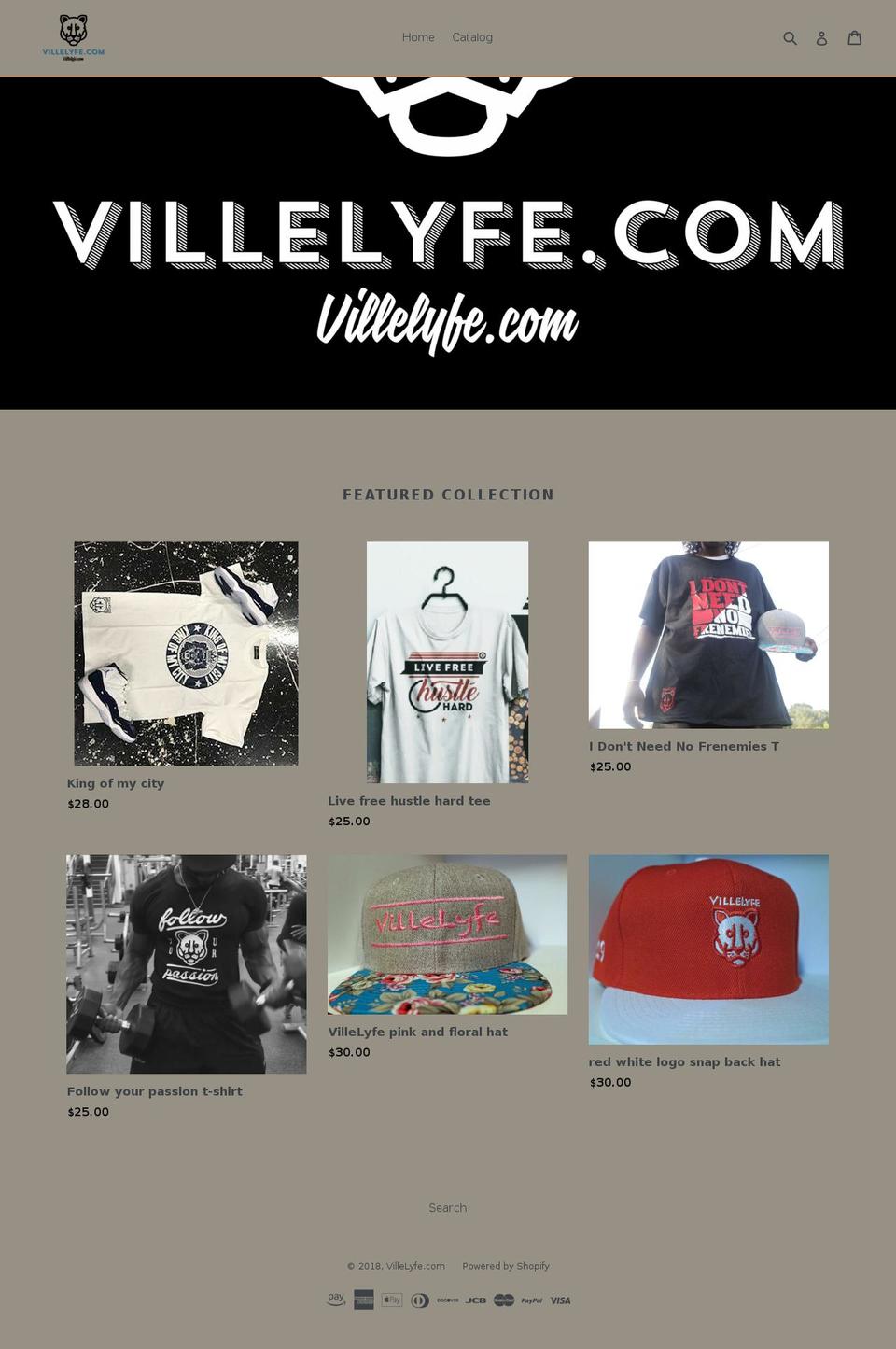 villelyfe.com — Shopify storefront screenshot
