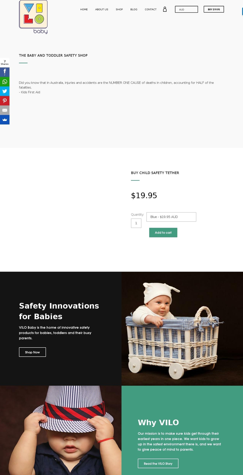 vilobaby.com shopify website screenshot