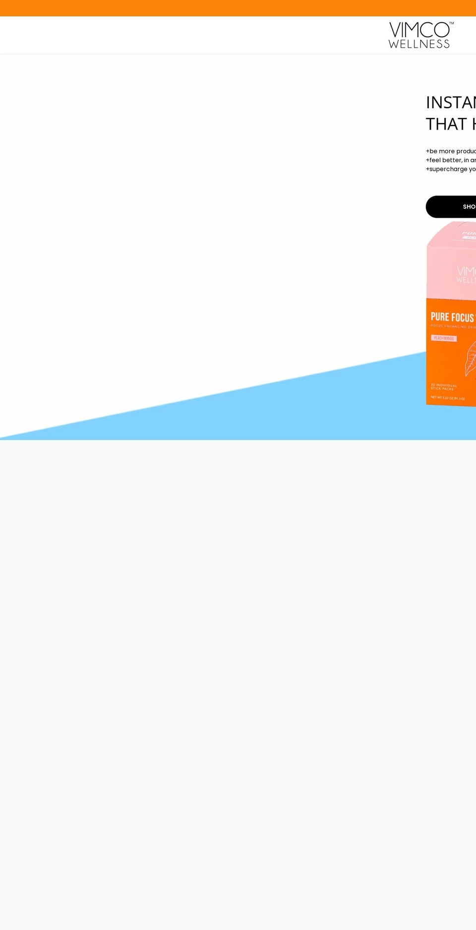vimcowellness.com — Shopify storefront screenshot
