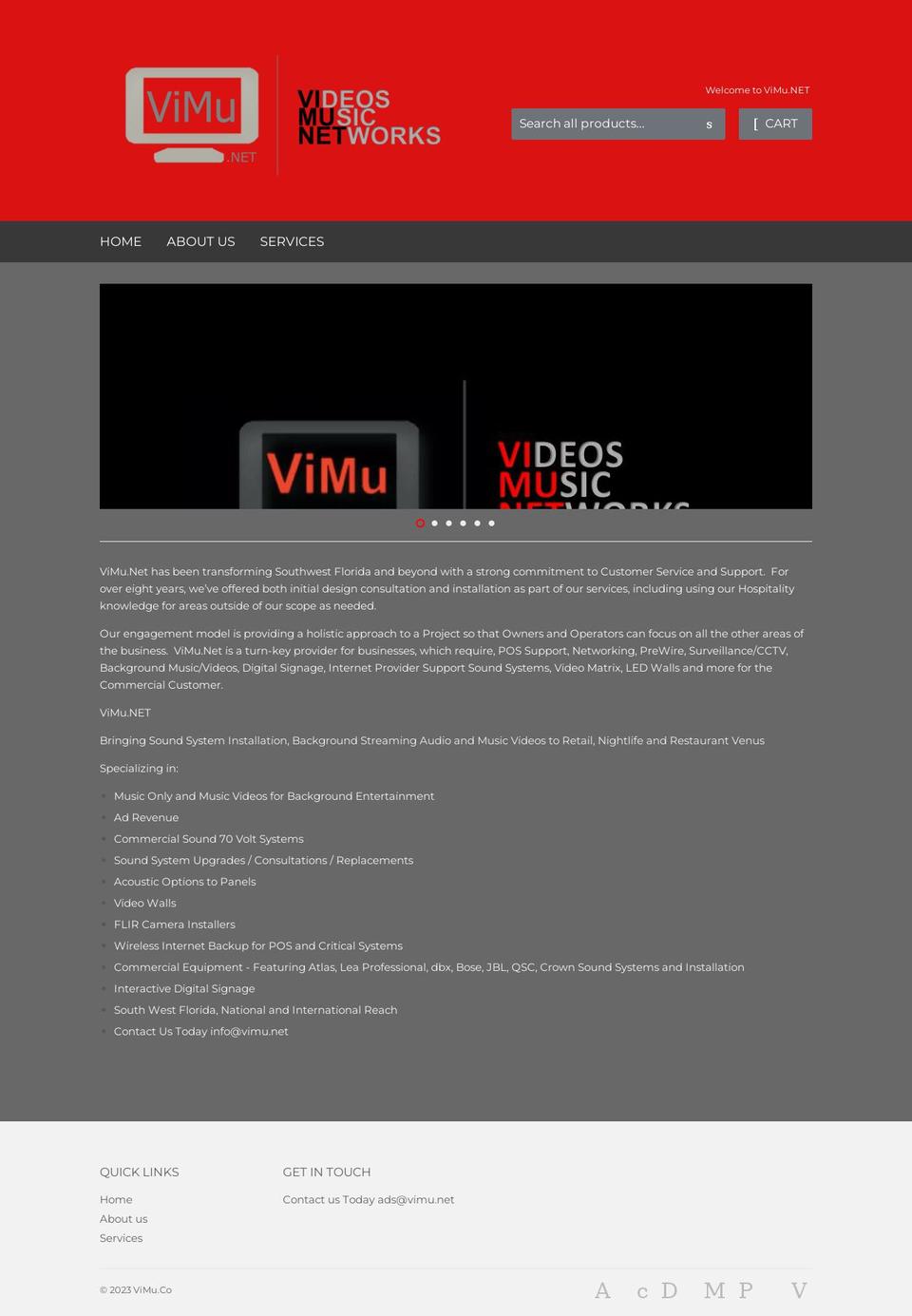 vimu.co shopify website screenshot