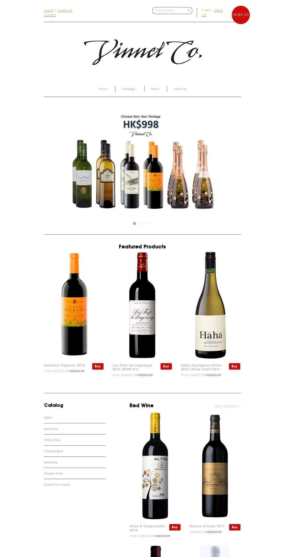 Vinnet Co Shopify theme site example vin-net.com