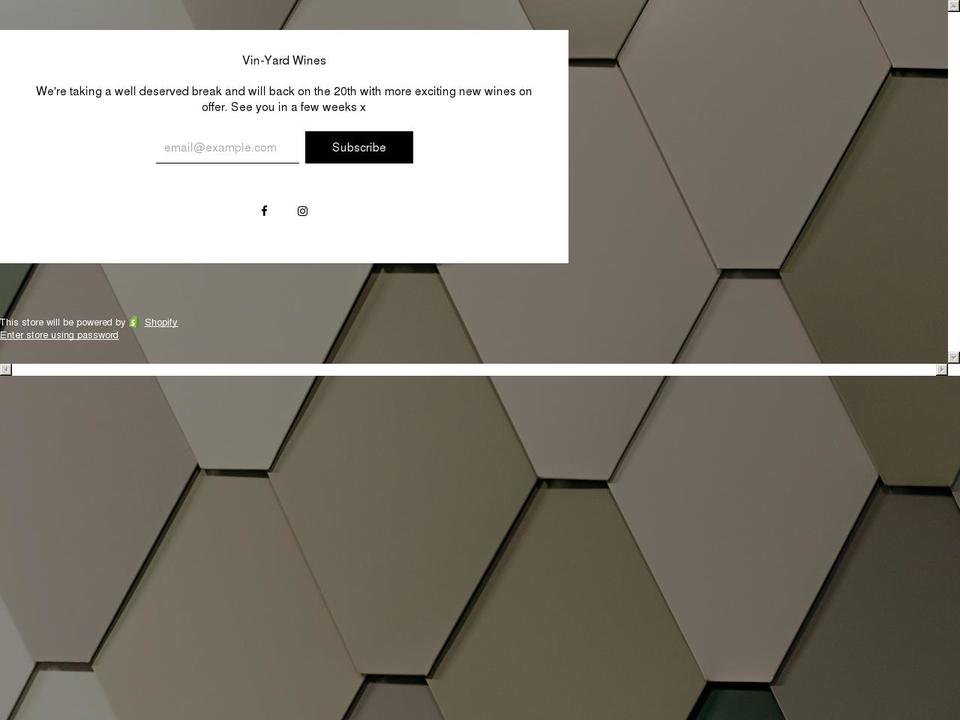 vin-yard.co.uk shopify website screenshot