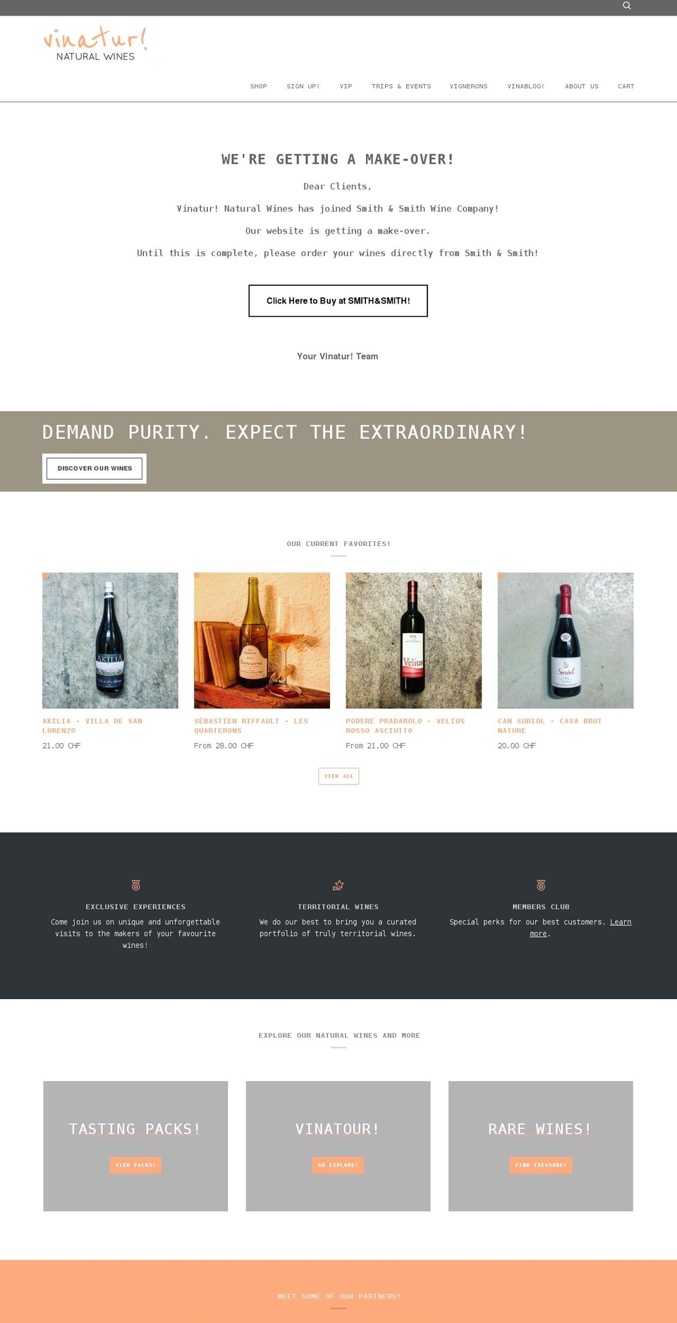 vinatur.ch shopify website screenshot