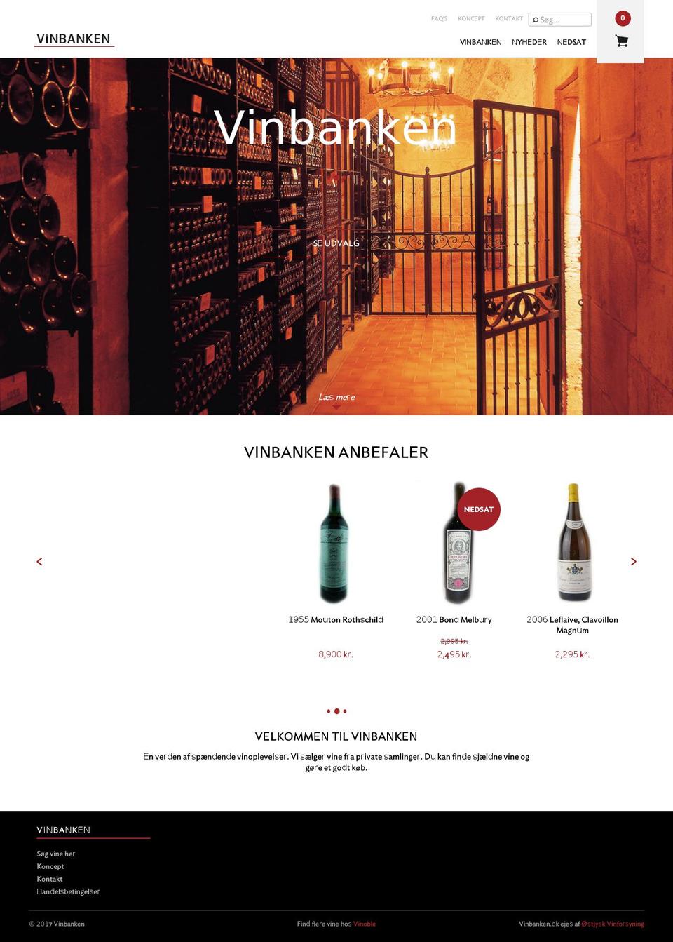 vinbanken.dk shopify website screenshot