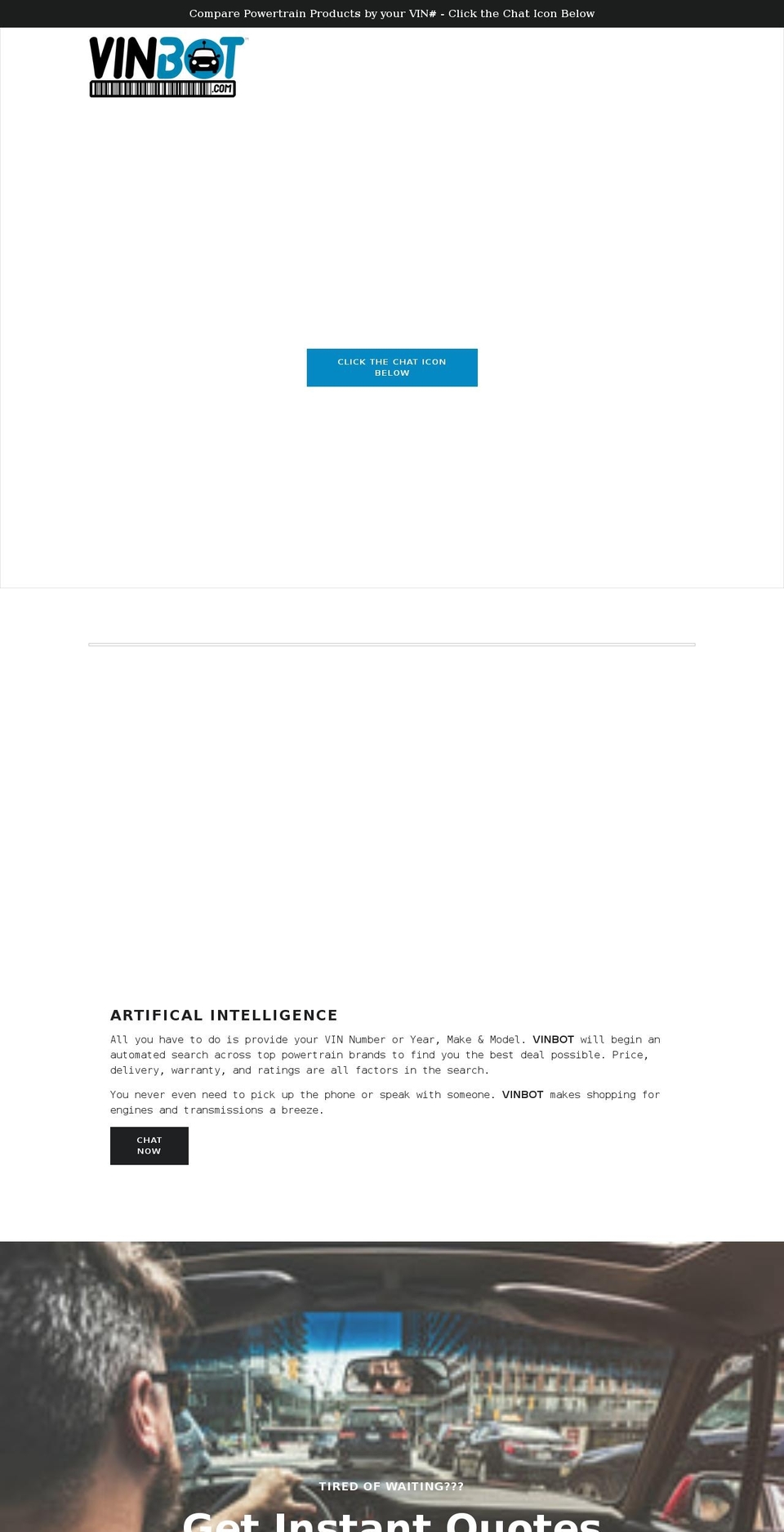 vinbot.com shopify website screenshot