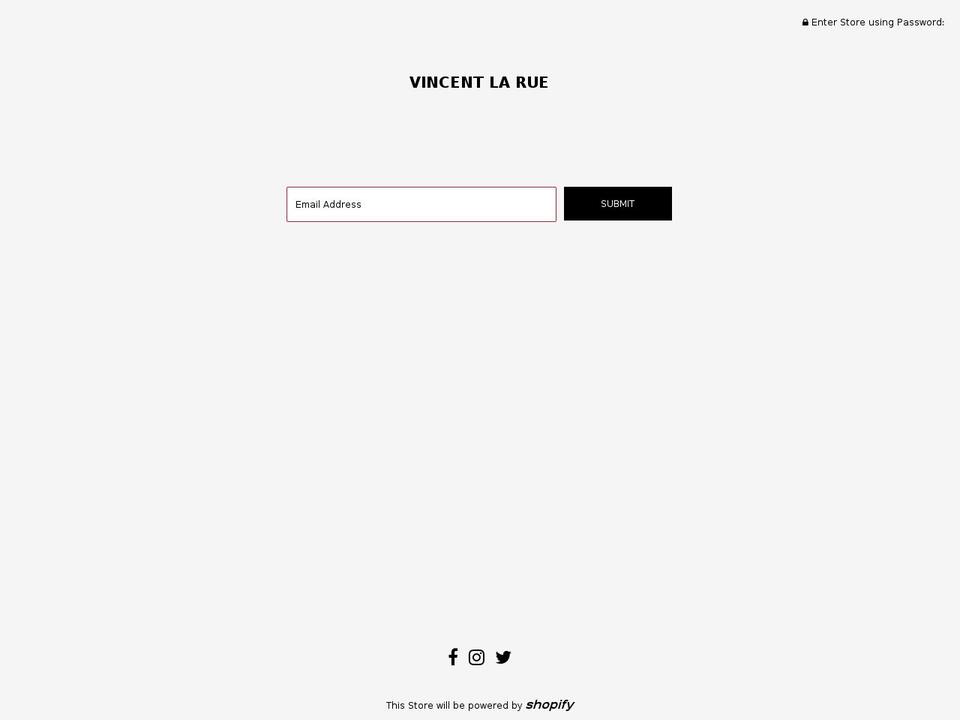 vincentlarue.com — Shopify storefront screenshot