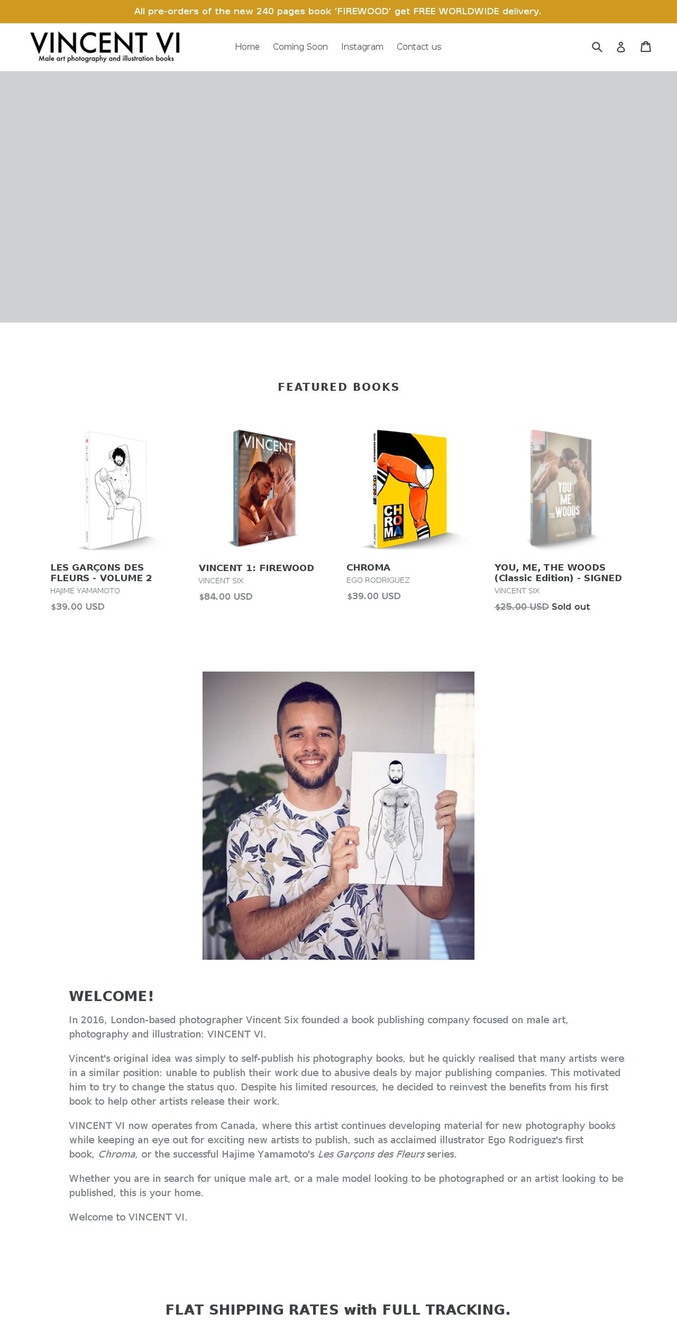 vincentsix.com shopify website screenshot